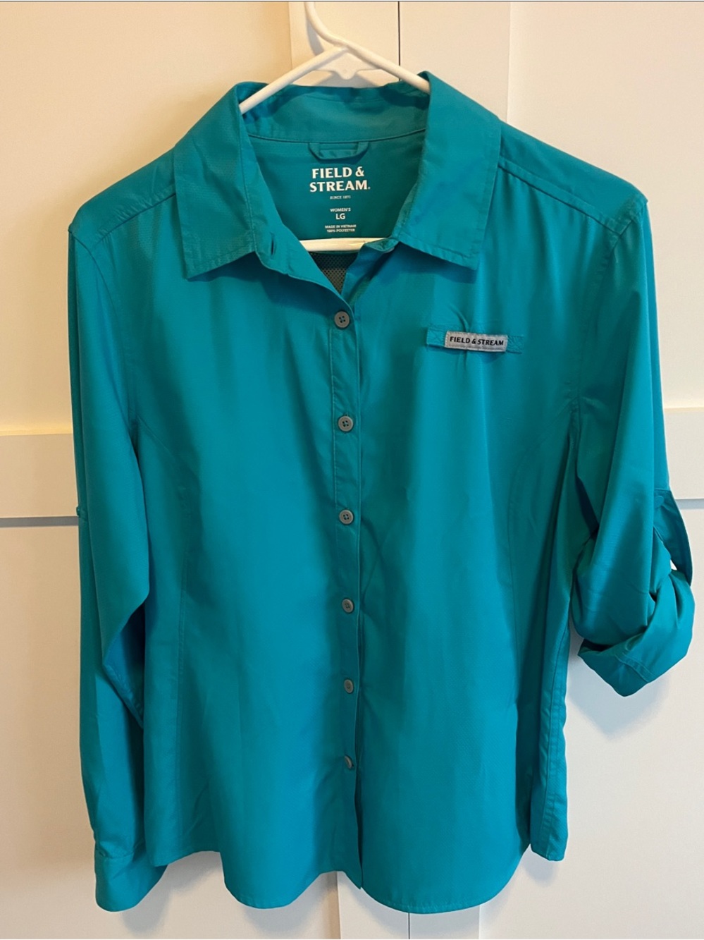 Field & Stream Women's Teal Button-Down Shirt